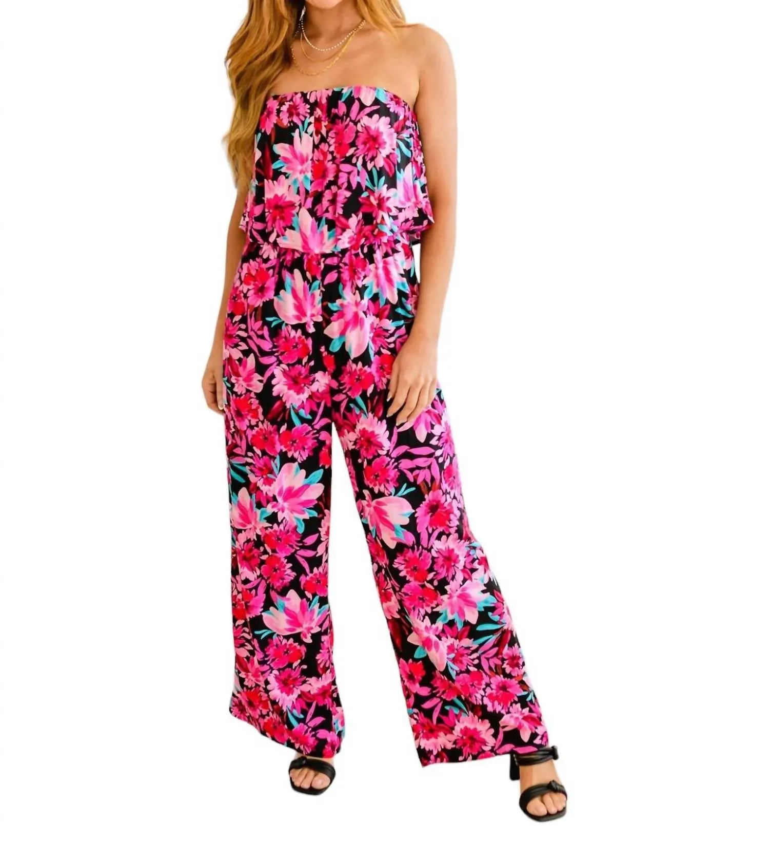 Andree By Unit - Life of the Party Floral Jumpsuit