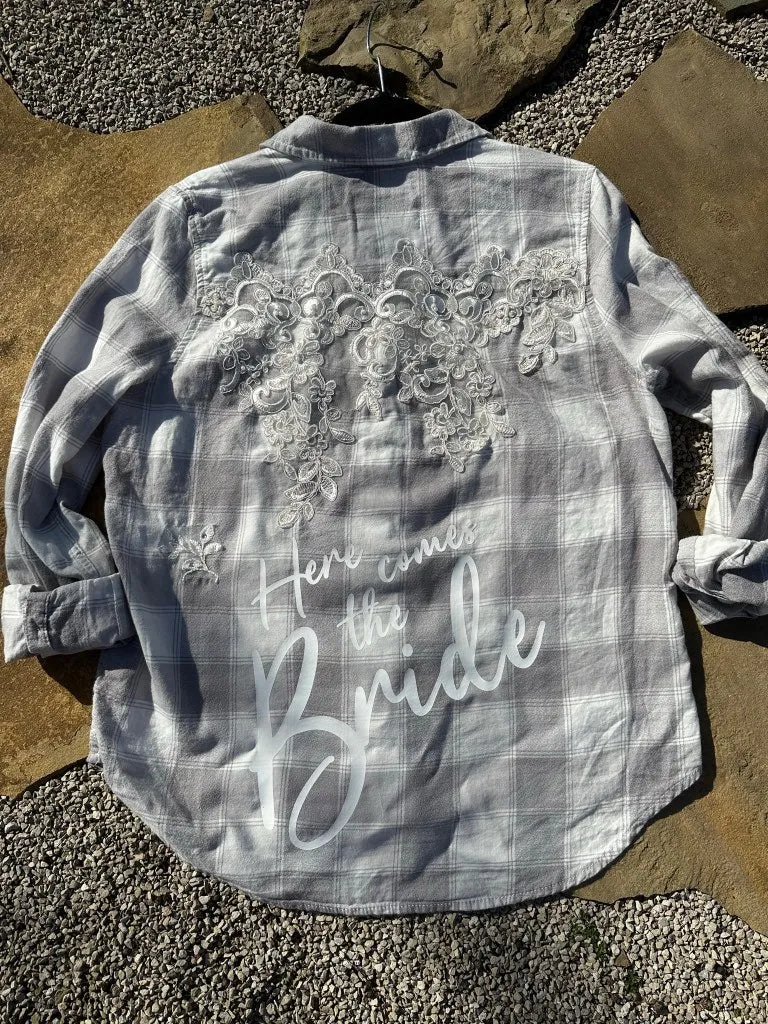 Here Comes the Bride Flannel - L