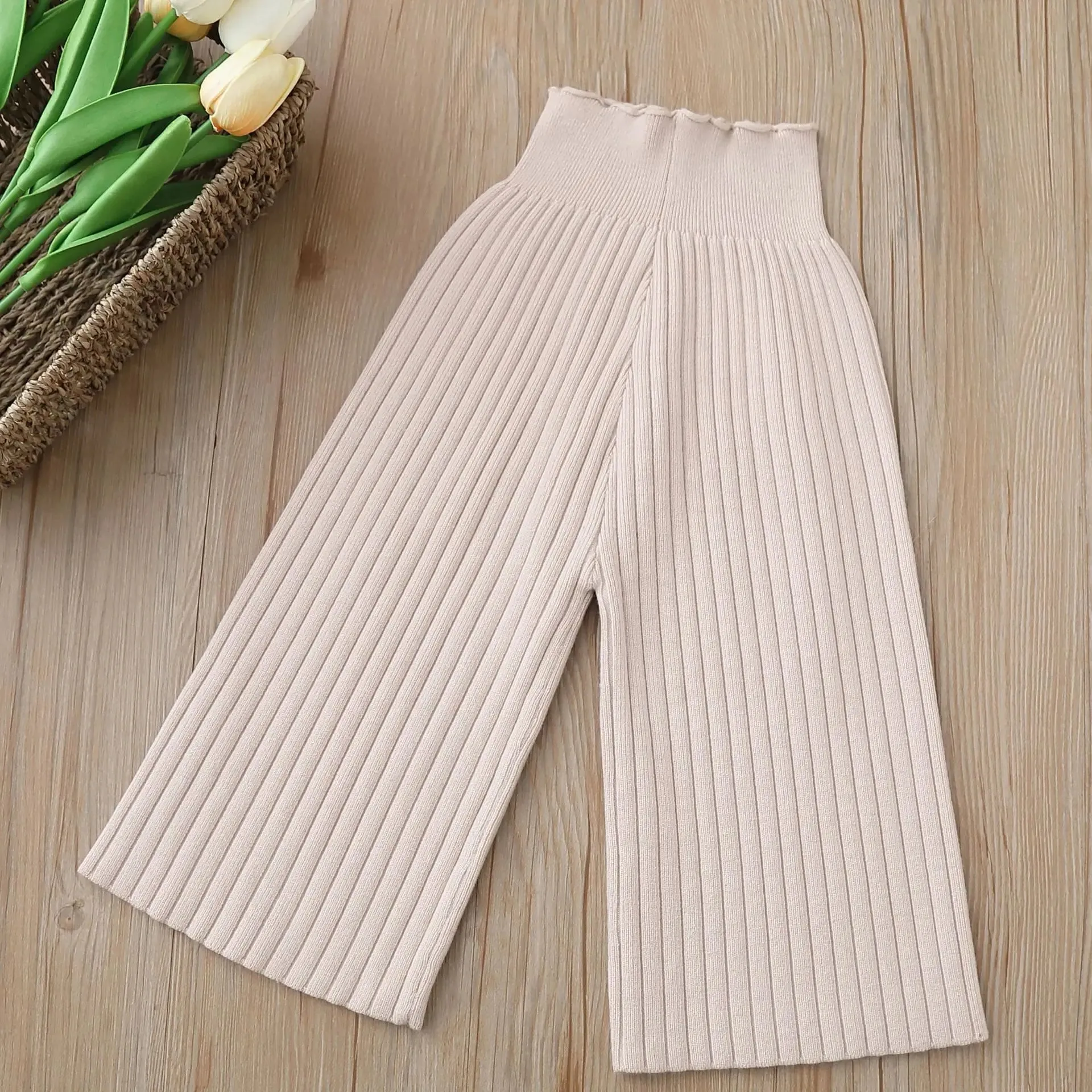 Knitted Wide Leg Pants