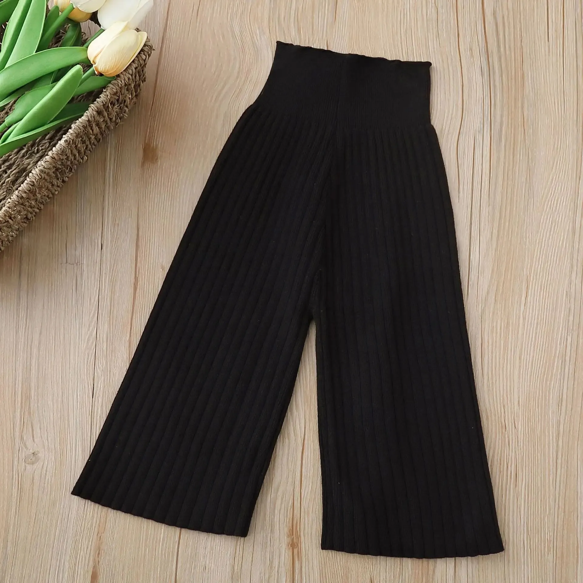 Knitted Wide Leg Pants