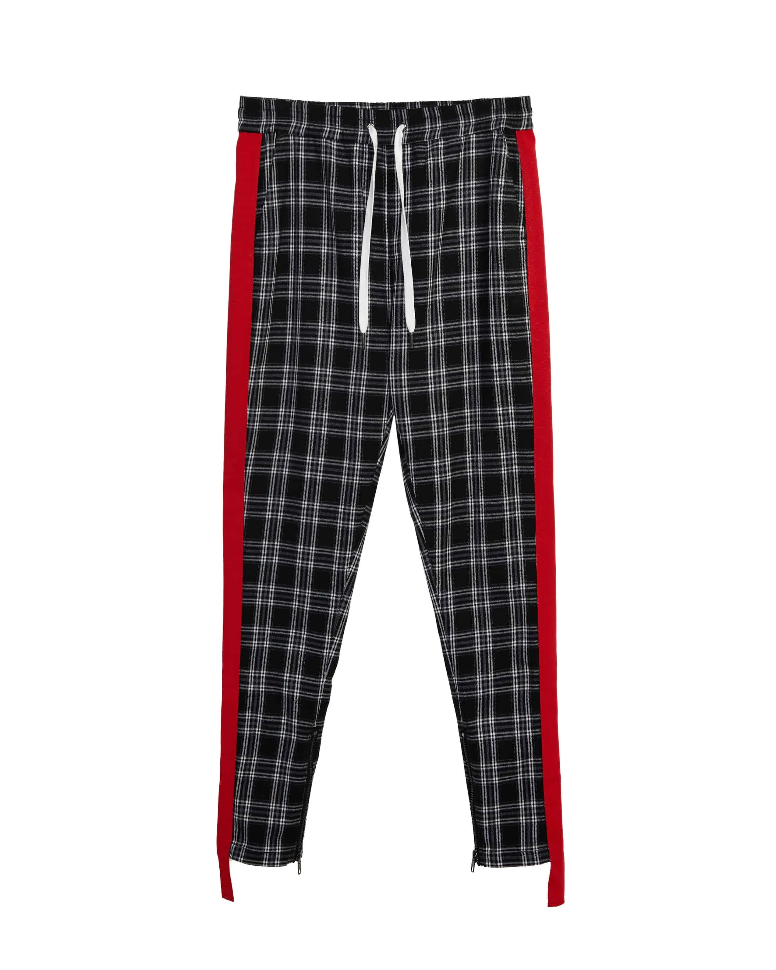 Konus Men's  Plaid Pants in Grey