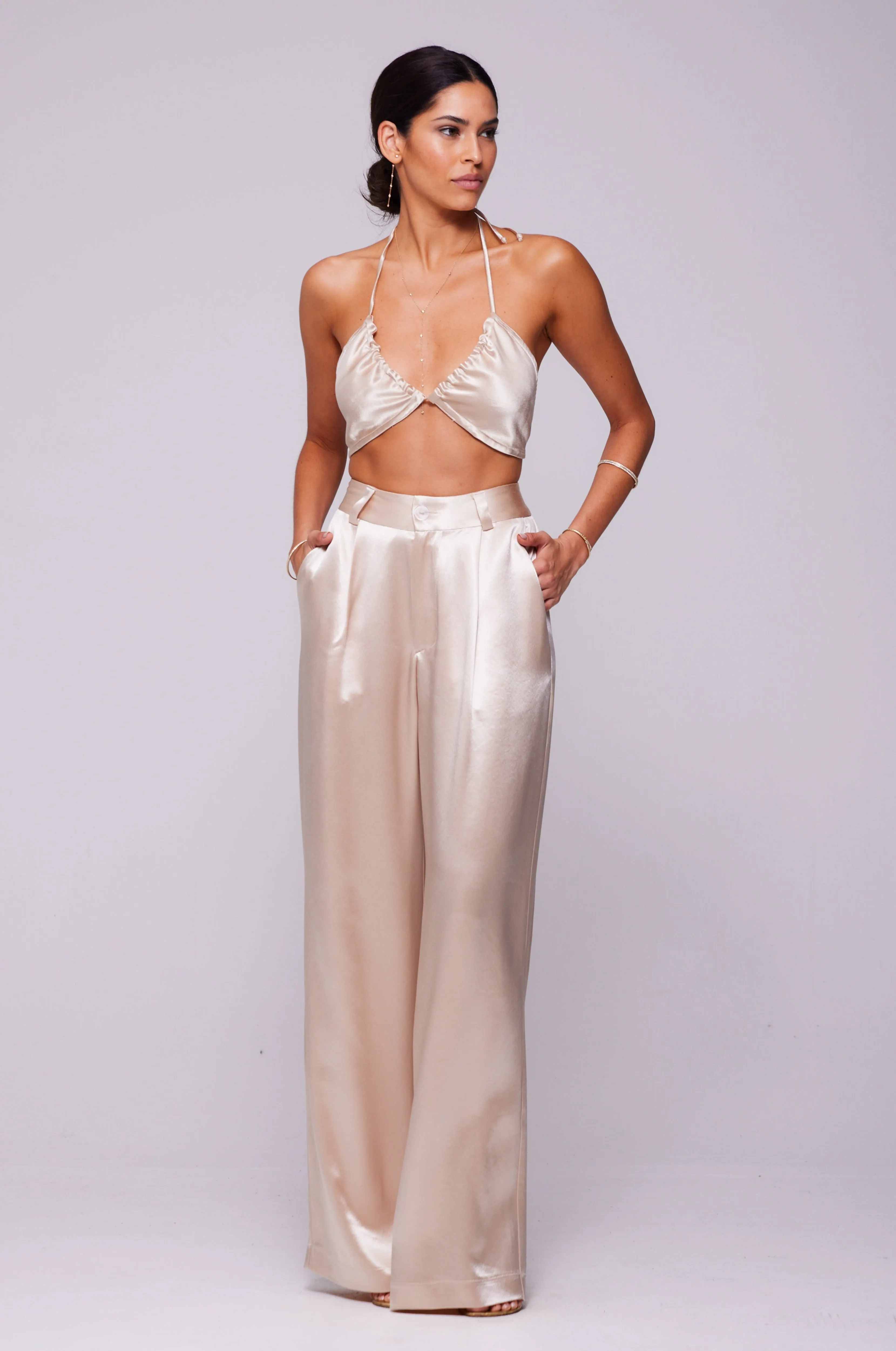 Sasha Trouser in Champagne
