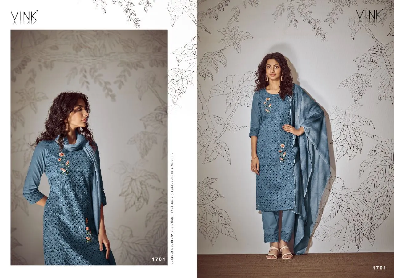 Vink Chikankari Vol-3 Pure Cotton Ready Made Suits