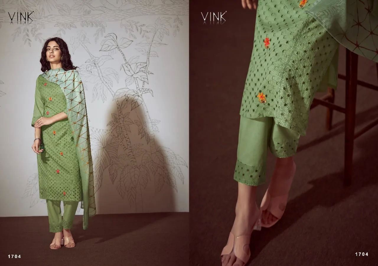 Vink Chikankari Vol-3 Pure Cotton Ready Made Suits